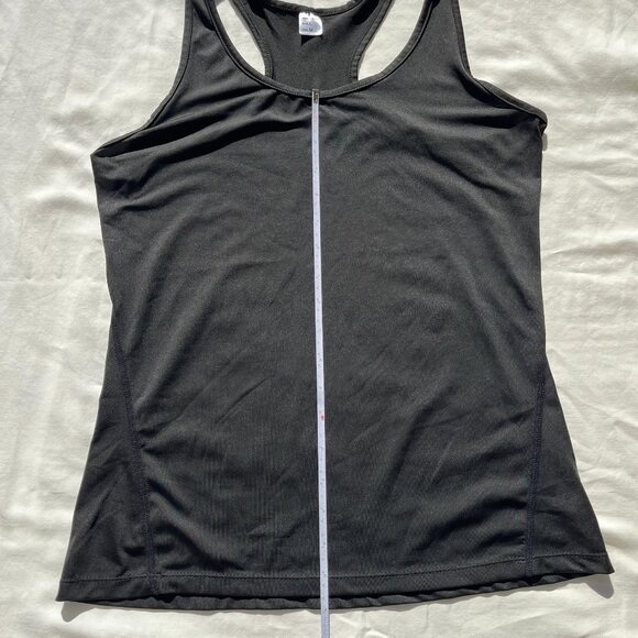 Plain black racerback style workout tops x3 - Size M - Picture 11 of 12